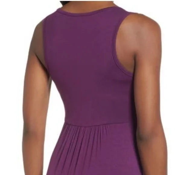 Loveappella Women's Purple Rayon VNeck
Sleeveless Casual Long Maxi Dress Size PM - Picture 9 of 12